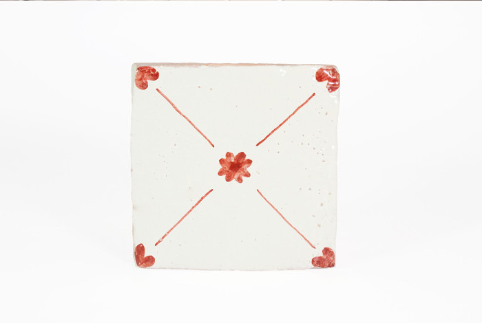 mattonella fatta e dipinta a mano