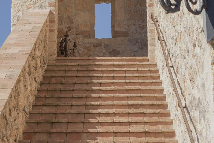 scale in cotto fatto a mano per esterni